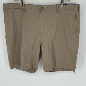 Polo Ralph Lauren Mens Sz 48B Khaki Tan Chino Shorts Stretch Classic Fit L4